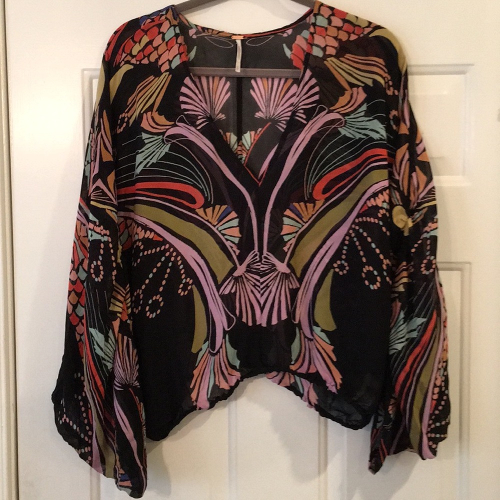 Free People Printed Blouse